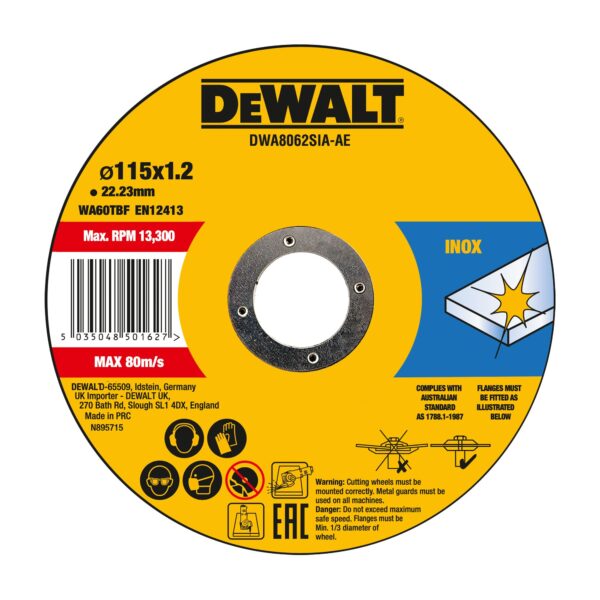DWA8062SIA-AE 115 x1.0x22.23mm cutting wheel t1 (25 Pack)